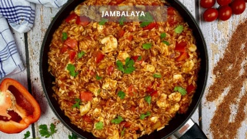 Jambalaya mit Hähnchen und Paprika - One-Pot Reisgericht
