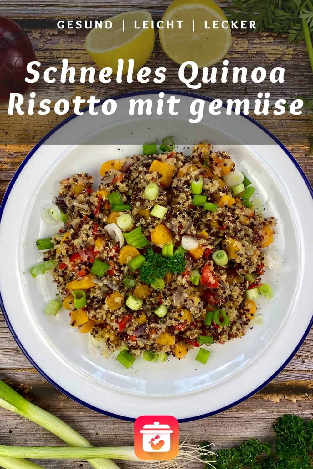 Quinotto Tricolore - Schnelles Quinoa Risotto mit Gemüse