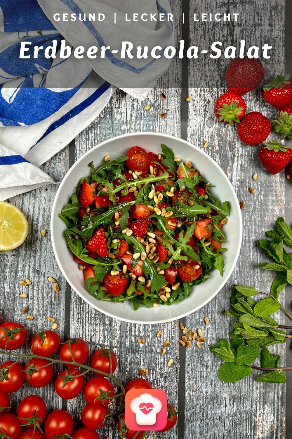 Erdbeer-Rucola-Salat - fruchtiger geht es kaum