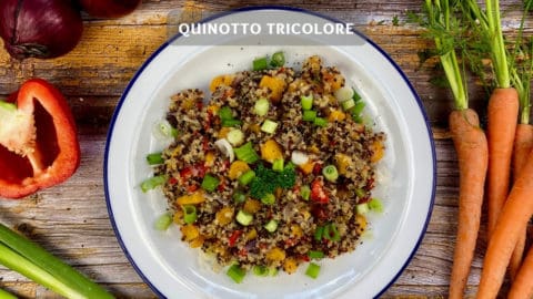 Quinotto Tricolore - Schnelles Quinoa Risotto mit Gemüse
