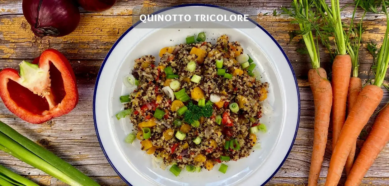 Quinotto Tricolore – Schnelles Quinoa Risotto mit Gemüse