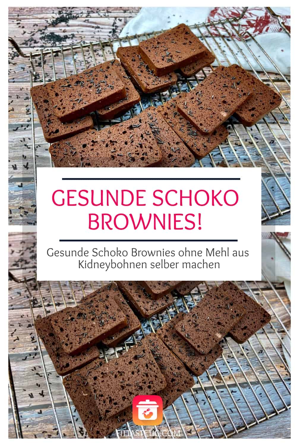 Gesunde Kidneybohnen Brownies - Schoko Brownies ohne Mehl