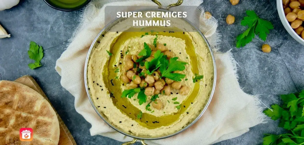Super cremiges Hummus – Gesunder Kichererbsen Aufstrich