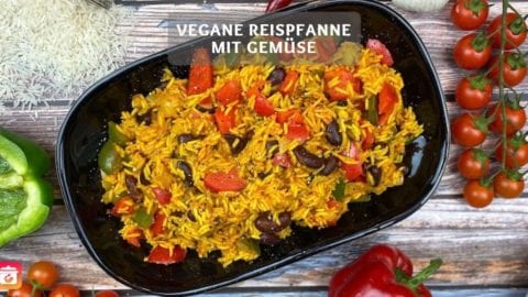 Vegane Reispfanne mit Gemüse – Gesundes Veganes Reisgericht