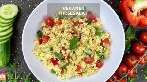 Veganer Hirsesalat - Einfaches Hirse Rezept