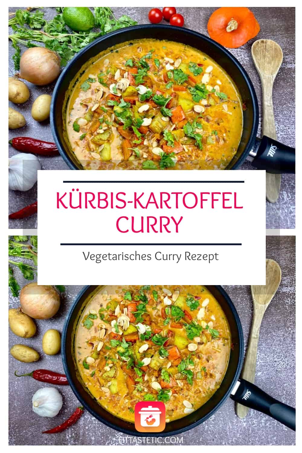 Kürbis-Kartoffel-Curry - Vegetarisches Curry Rezept