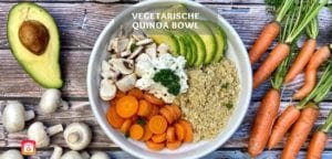 Vegetarisches Quinoa Buddha Bowl Rezept Vegetarisches Quinoa-Buddha-Bowl Rezept