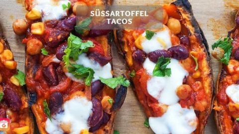 Taco Süßkartoffel 🌮 Rezept - Vegetarisches Süßkartoffel Rezept