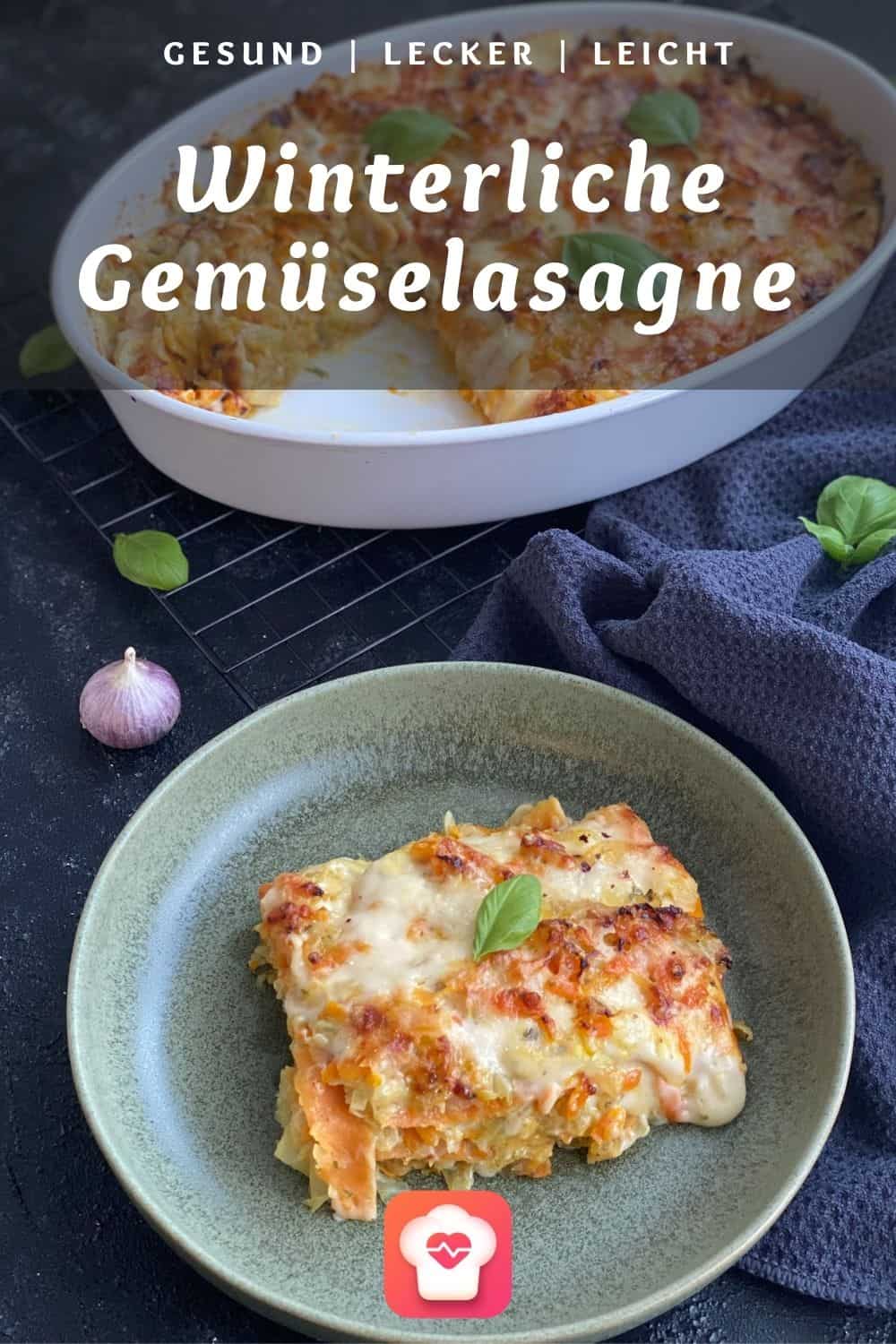 Winterliche Gemüselasagne mit viel Bechamelsauce - Vegetarische Lasagne