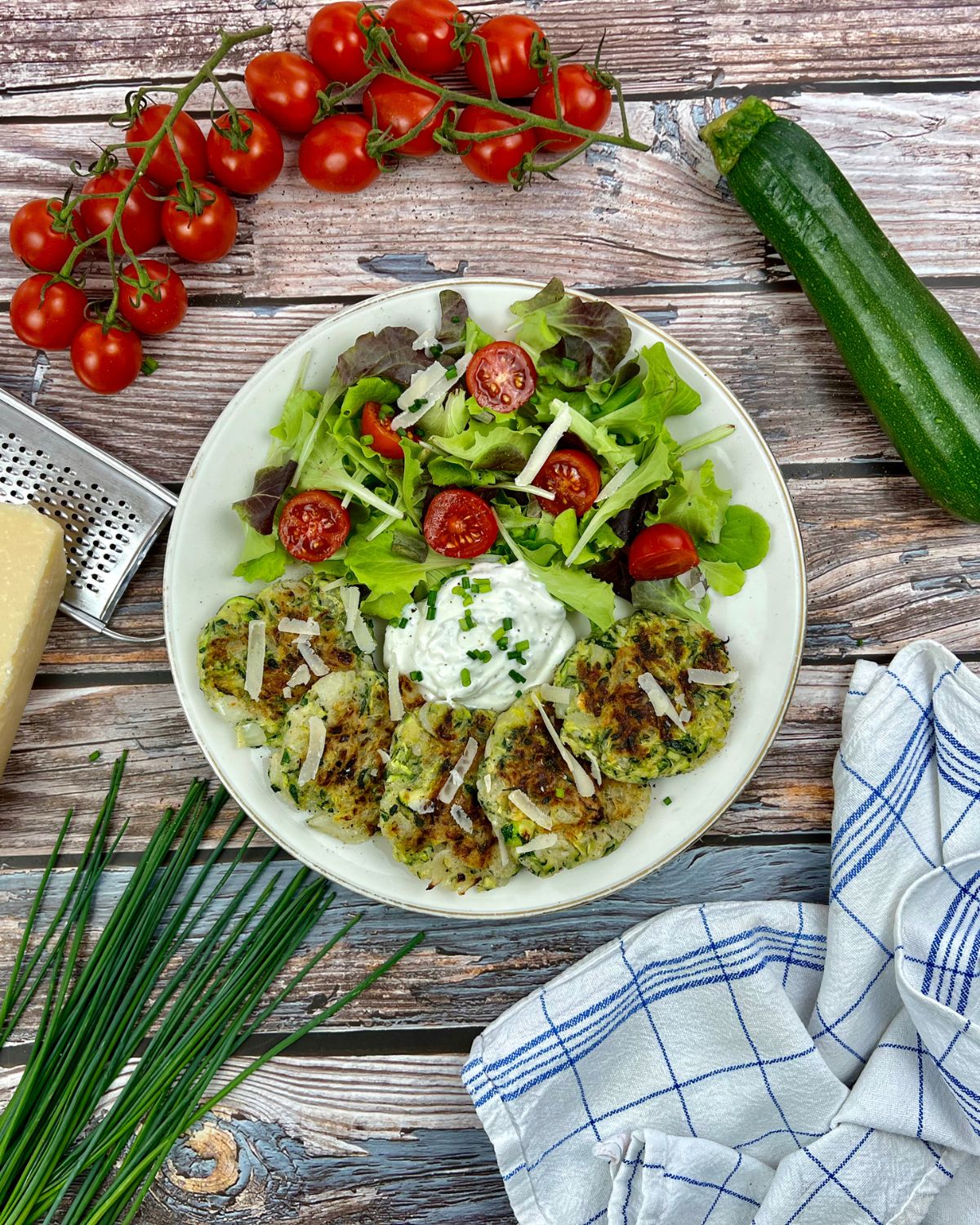 Zucchinipuffer ohne Ei – Einfaches Zucchinipuffer Rezept