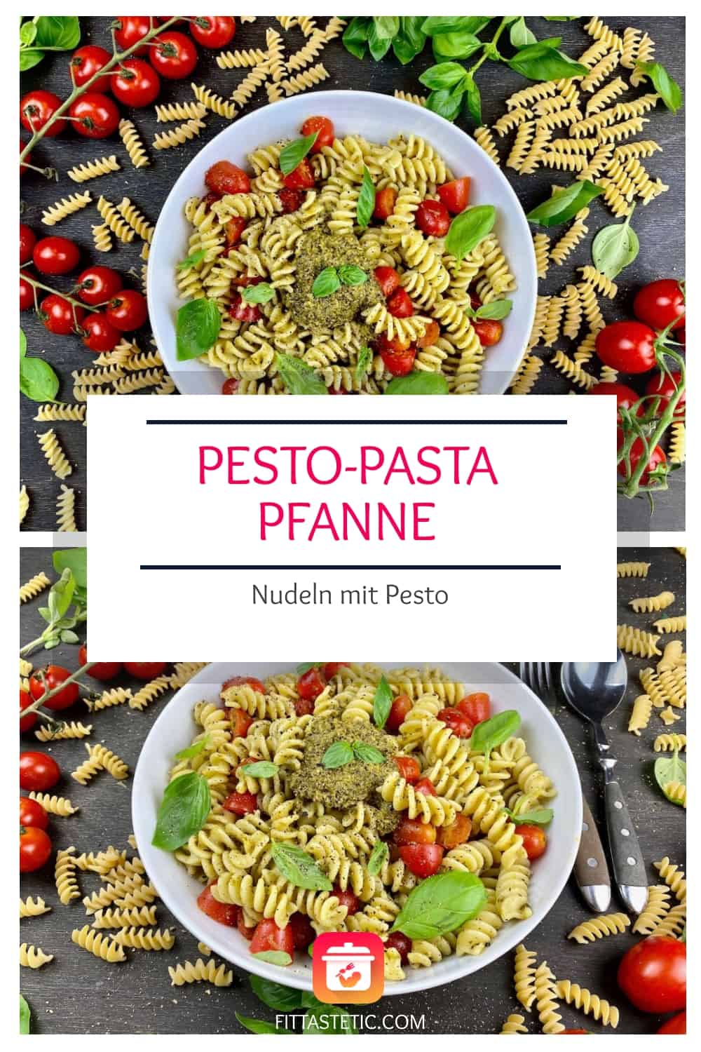 Pesto-Pasta-Pfanne - Schnelles Nudeln mit Pesto Rezept