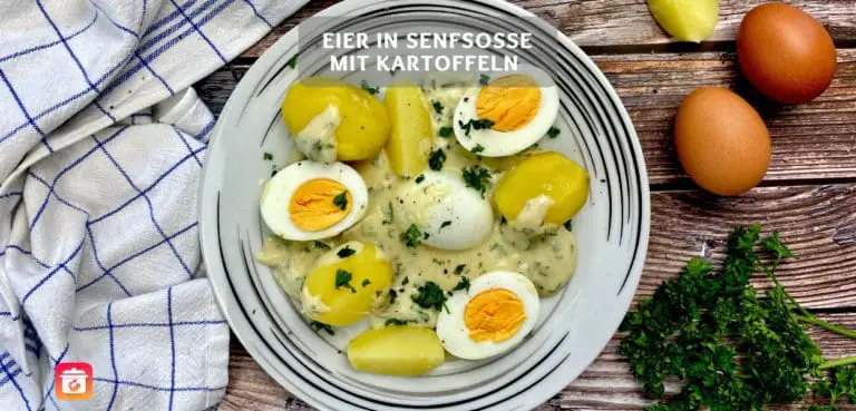 Eier in Senfsoße mit Kartoffeln – Gesunde Eier Rezepte