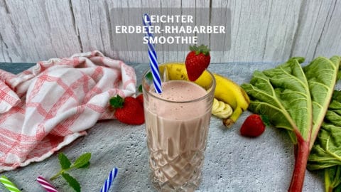 leichter Erdbeer-Rhabarber Smoothie