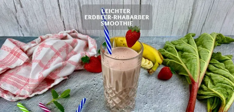 Leichter Erdbeer-Rhabarber Smoothie – Erfrischender Smoothie