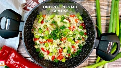 One-Pot Reis mit Gemüse - Vegetarisch und Lecker.